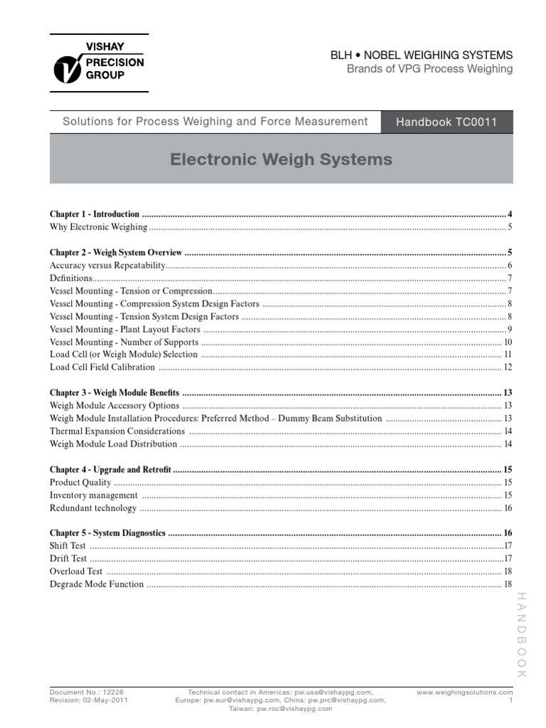 WeighingHandbook PDF | PDF | Weighing Scale | Calibration