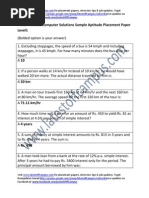 Infinite Computer Solutions Sample Aptitude Placement Paper Level1