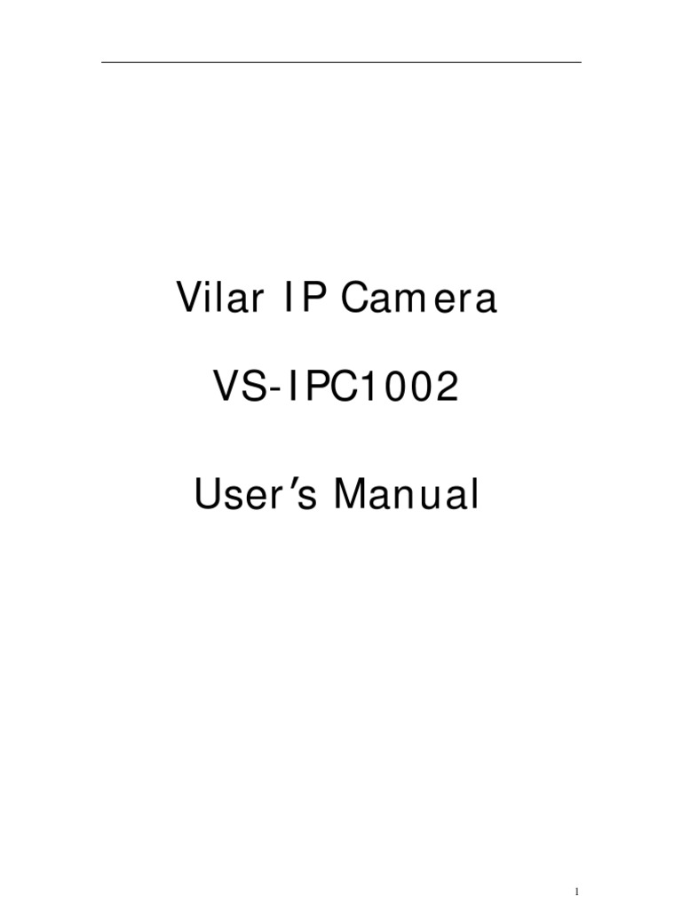 IP Camera User Manual PDF Port Networking) Ip Address