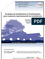 Mémoire - Gestion opérationnelle des inondations dans le Gard - stratégies de planification et d'anticipation