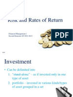 Risk and Rates of Return - ACM