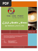 Download CSS Notes for Arabicpdf by Zain Ali SN127555811 doc pdf
