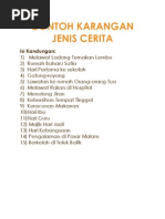 Contoh Karangan Jenis Cerita Tahap 1