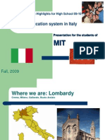 Education System in Italy