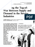 Managing the Tug-Of-War Between Supply and Demand in the Service Industry - Bitran Mondschein