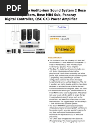 bose auditorium sound system