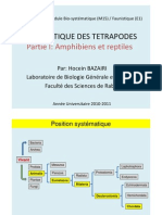 Cours Faunistique Tetrapodes Partie 1 - (2011)