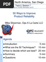 50 Ways To Improve Product Reliability - ARS Presentation 2011