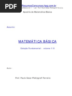 APOSTILA - Matematica Fundamental - Prof. Paulo Cesar Ferreira