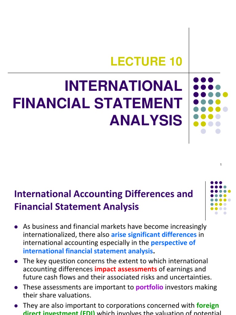 Need And Significance Of International Financial Analysis