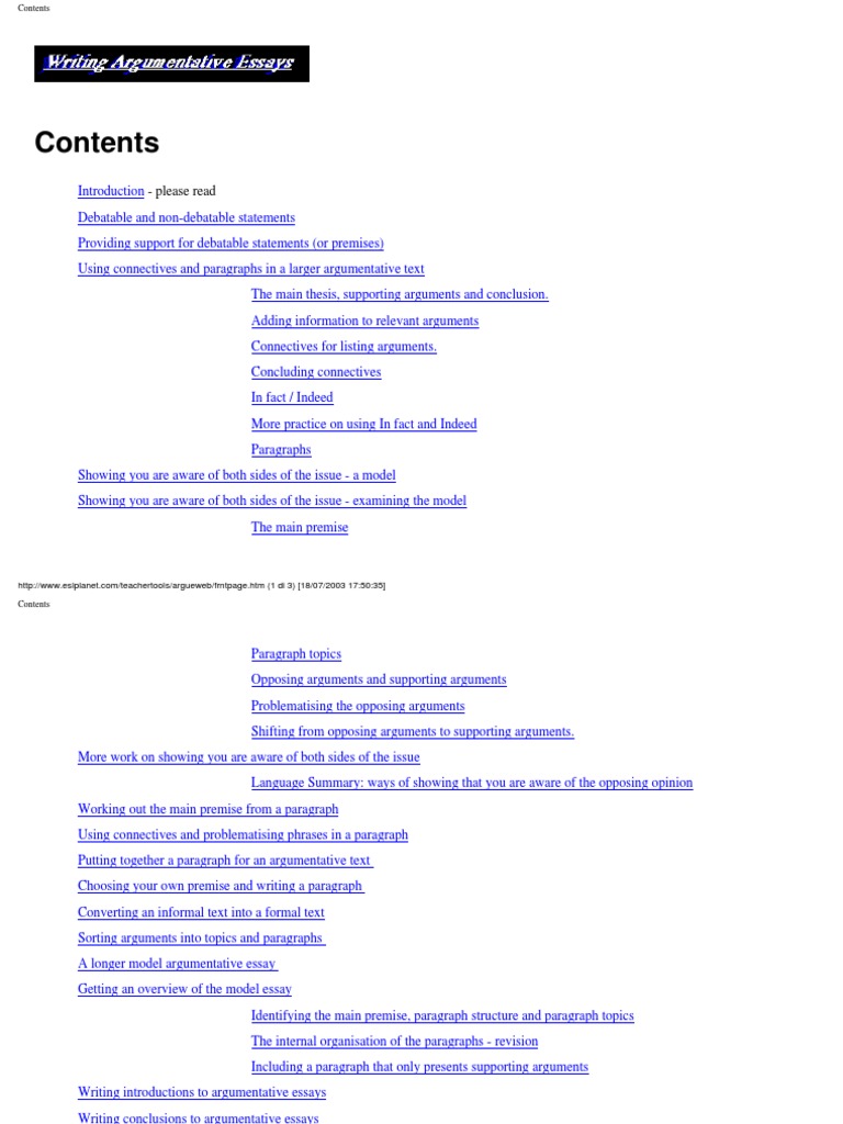 How to write an argumentative essay picture