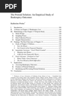 The Pretend Solution an Empirical Study of Bankruptcy Outcomes Katherine Porter Nov 2011