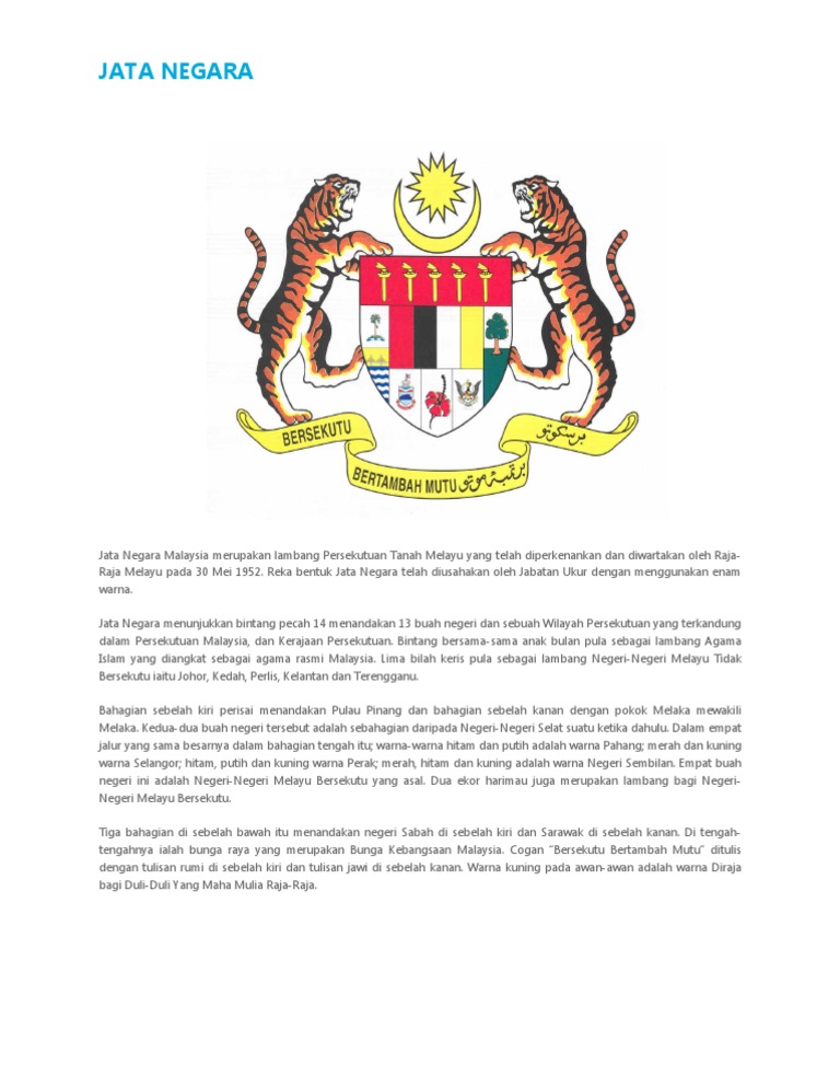 Jata Negara Malaysia Pdf