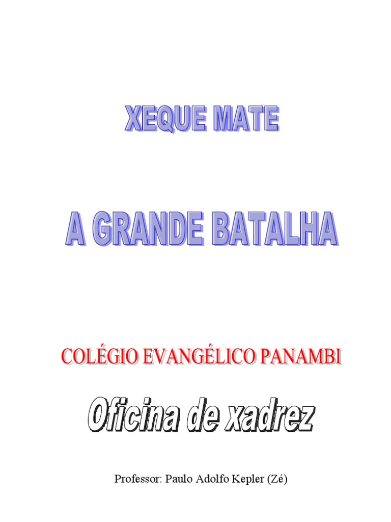 Xeque Mate Apostila Xadrez, PDF, Xadrez
