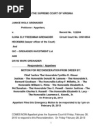 IEG - JWG Motion to SCofVA Final - February 26, 2013 Reconsideration From Order February 22, 2013