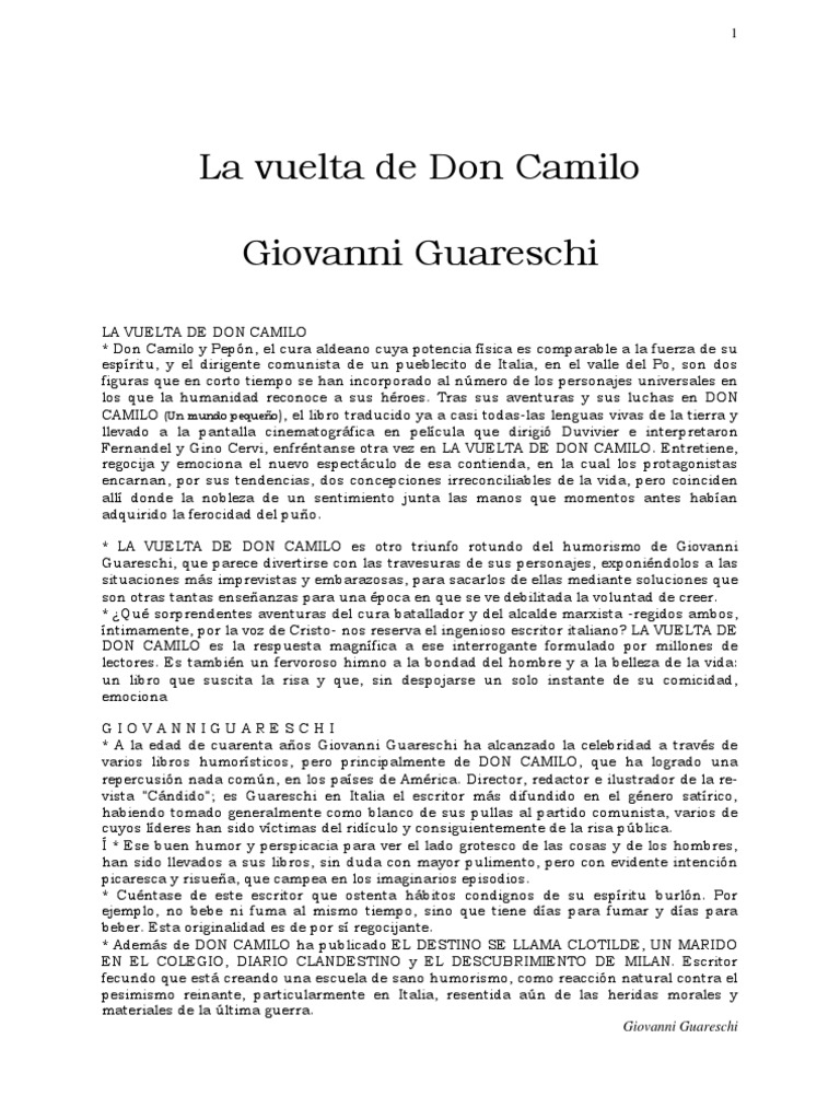 Guareschi Giovanni, La Vuelta de Don Camilo Penitencia Humor