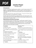 Download Genetics Project and rubric 1pdf by hop2star SN127614881 doc pdf