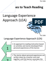 Approaches To Teach Reading Language Experience Approach (LEA)