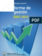 Informe de Gestion 2007 - 2010. SPF Argentina