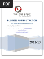 Download Solved CSS MCQS of Business Administration by The CSS Point SN127671523 doc pdf