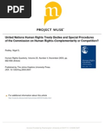 United Nations Treaty Bodies and Special Procedures