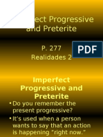 Imperfect Progressive and Preterite: P. 277 Realidades 2