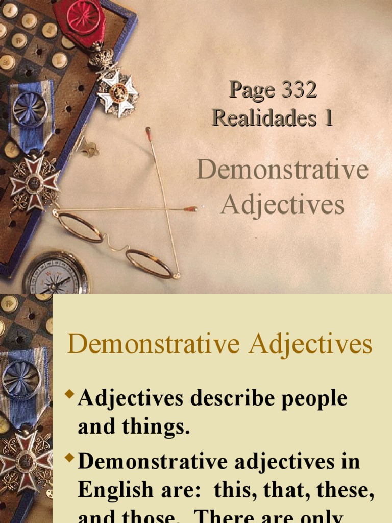Spanish Demonstrative Adjectives Guide | PDF | Language Arts & Discipline
