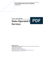 Minnesota Office of the Legislative Auditor report on the Dept. of Human Services