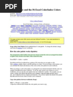 Download Color Palette and the 56 Excel ColorIndex Colors by Arturo Quinteros SN127692691 doc pdf