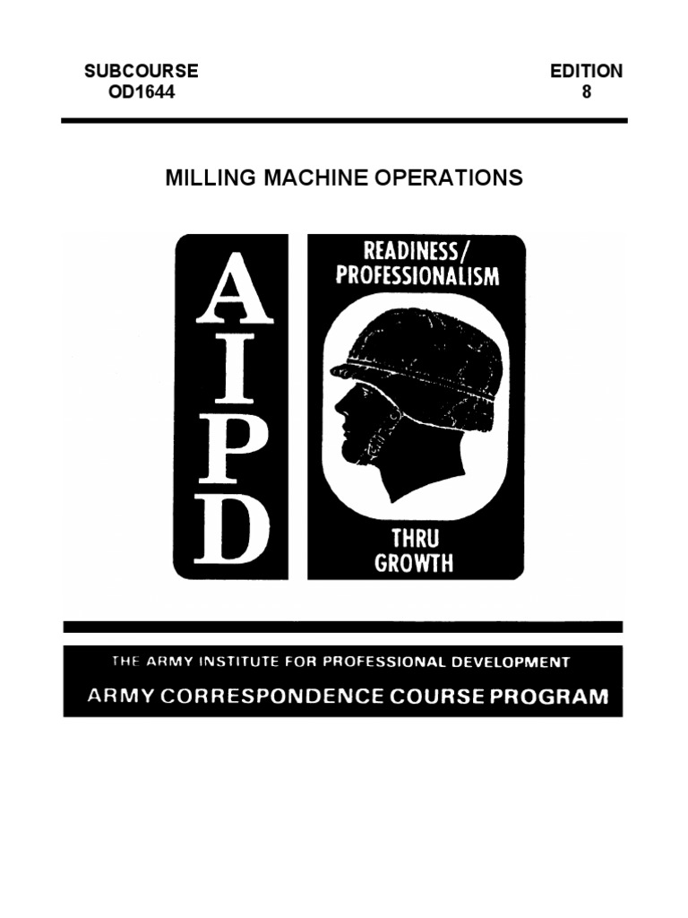 Milling Machine Operations Overview | PDF | Screw | Metalworking