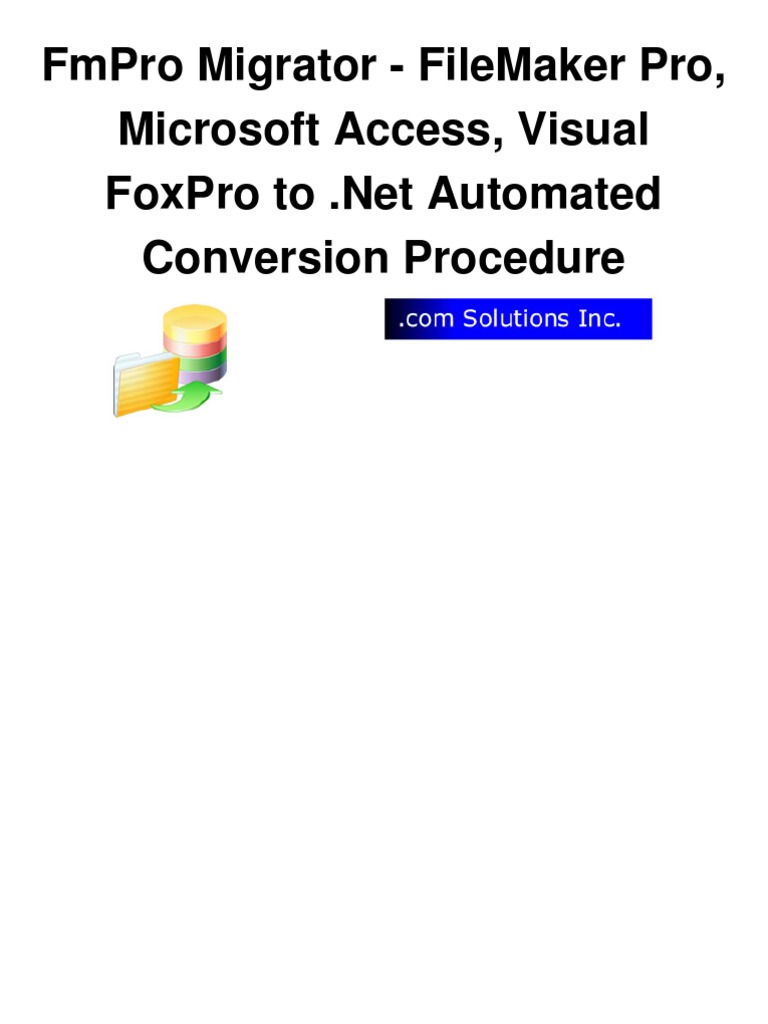 Visual FoxPro to .Net Migration Guide | PDF | Microsoft Access | File Maker