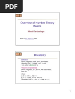 Overview NumbeTheory Basics