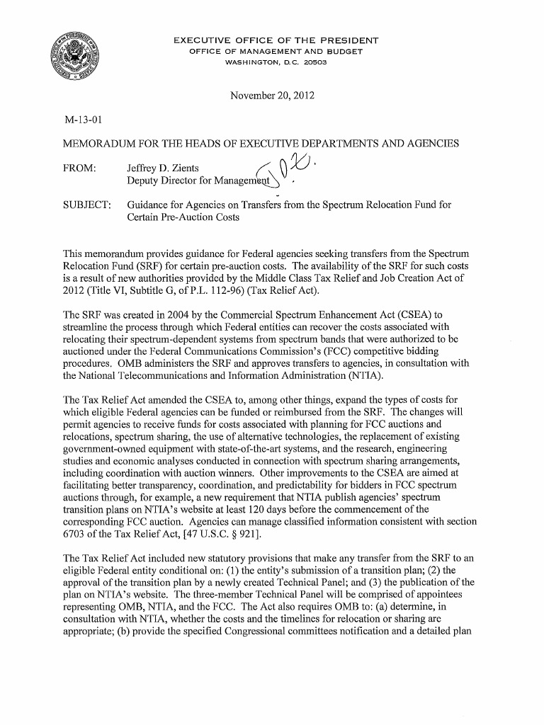 Spectrum Fund Guidance for Agencies | PDF | National Telecommunications ...