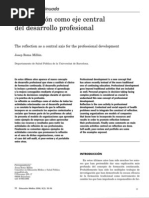 La Reflexion como Eje Del Desarrollo Profesional