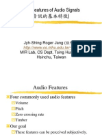 Basic Features of Audio Signals (音訊的基本特徵) : Jyh-Shing Roger Jang (張智星) MIR Lab, CS Dept, Tsing Hua Univ. Hsinchu, Taiwan