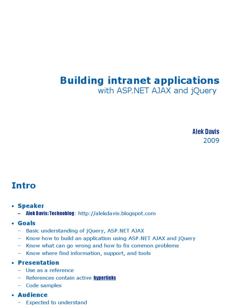 ASP.NET AJAX & jQuery for Devs | PDF | J Query | Ajax (Programming)