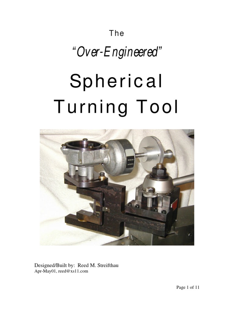 Over-Engineered Spherical Turning Tool | PDF | Machining | Transmission ...