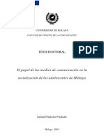 El Papel de Los Medios de Comunicacion en La Socializacion de Los Adolescentes de Malaga