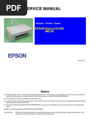 Epson stylus CX1500 Service Manual