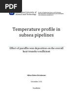 Effect of Paraffin Wax Deposition On The Overall Heat Transfer Coefficient