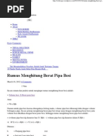 Rumus Cepat Menghitung Isi Volume Pipa 