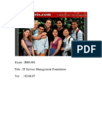 BH0-001 Exam: IT Service Management Foundation
