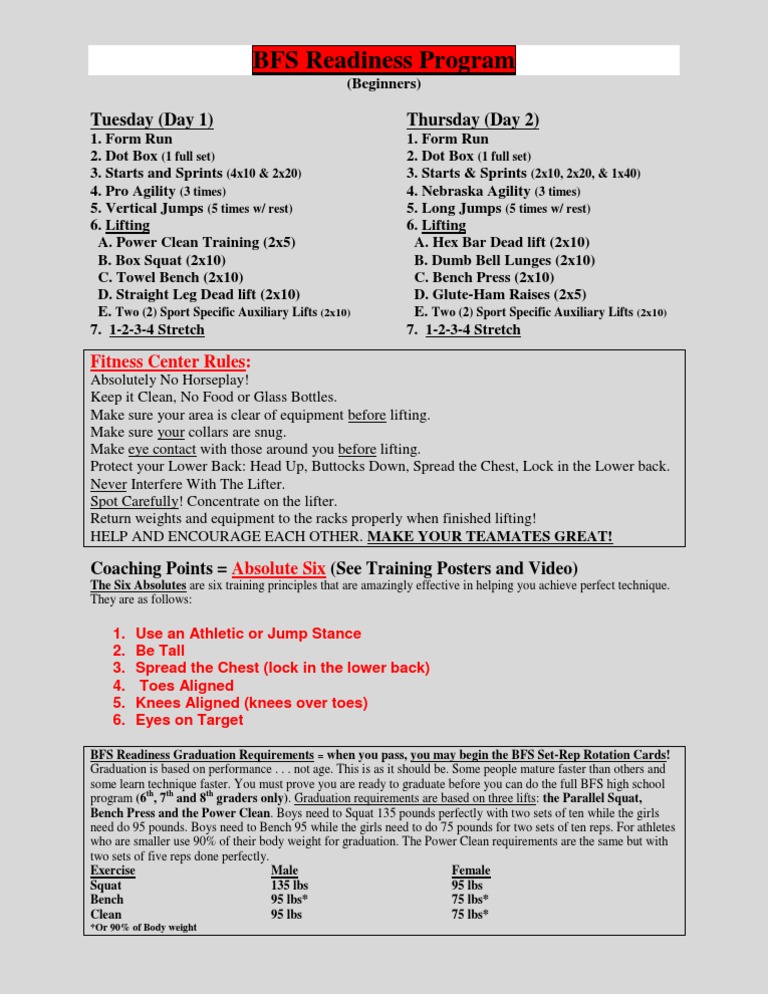 BFS Readiness Program Overview | PDF | Pound (Mass) | Hobbies