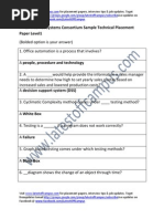 Internet Systems Consortium Sample Technical Placement Paper Level1