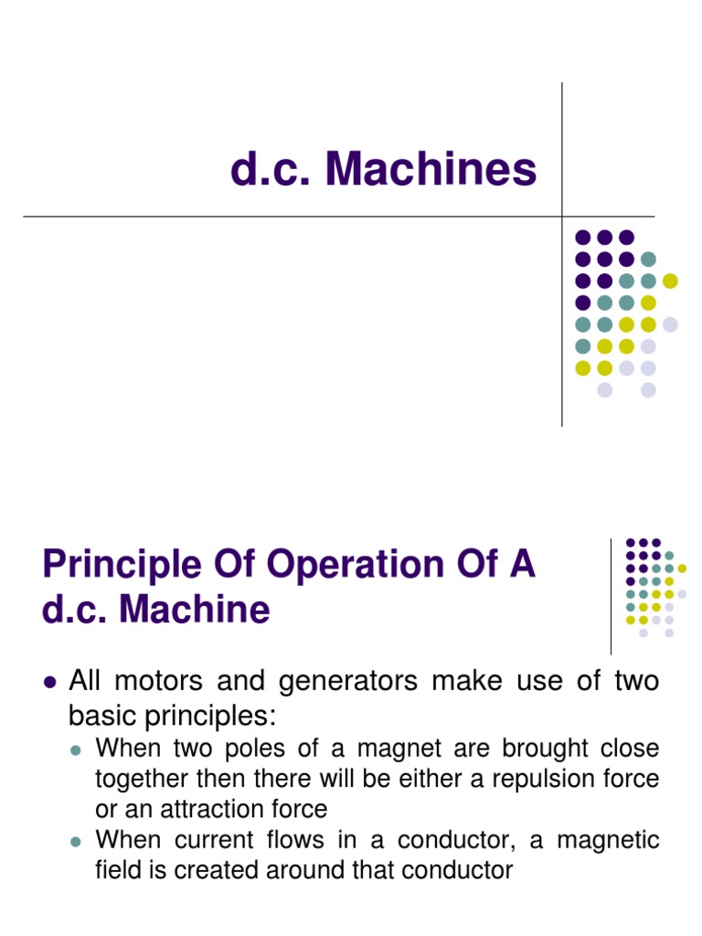 DC Machines: Basics & Components | PDF | Computers | Technology ...