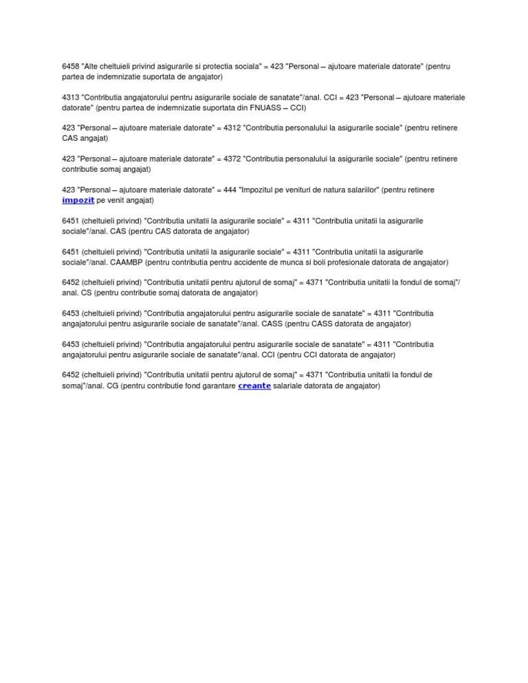 Monografie Contabila Concedii Medicale | PDF