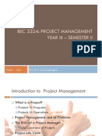 Bec 3324: Project Management Year Iii - Semester Ii Session I Session I