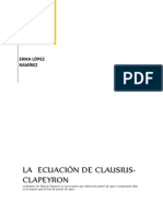 Ejercicios de La Ecuacion de Clausius Clayperon