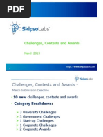 SkipsoLabs Digest Mar 13 - Challenges, Contests, Awards