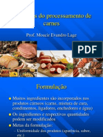 Princípios do processamento de carnes